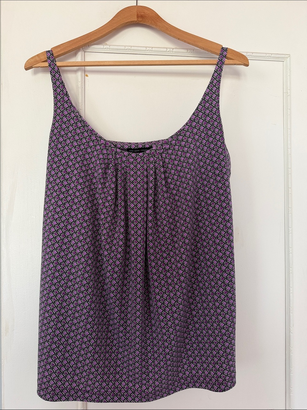 Purple NY&CO Geometric Print Sleeveless Tank Top